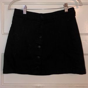 Black mini skirt